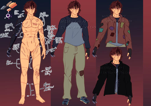 2pc same pose, Multi-Outfit Detailed Reference